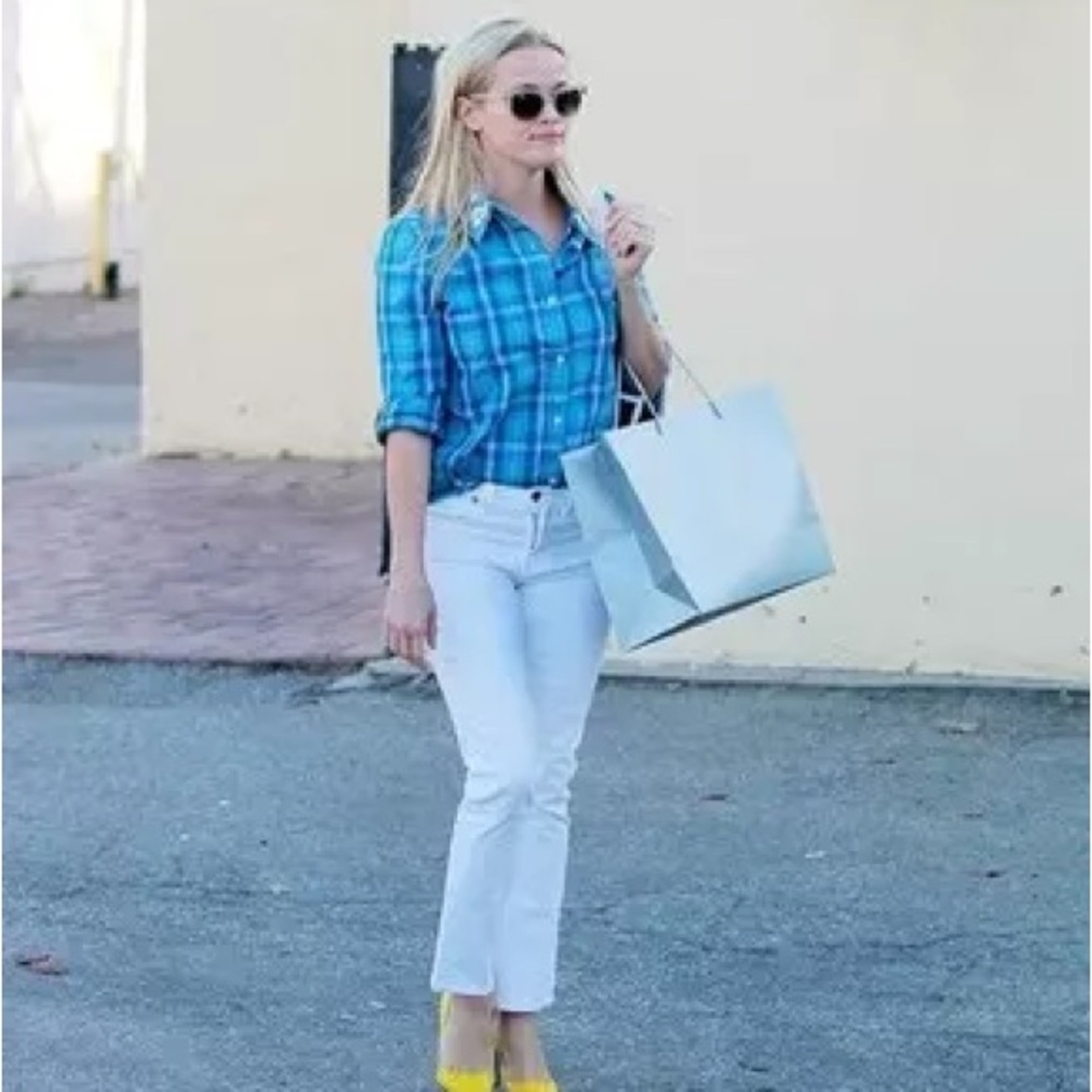 Current/Elliott Multicolor Plaid Button-Down Shirt - image 1